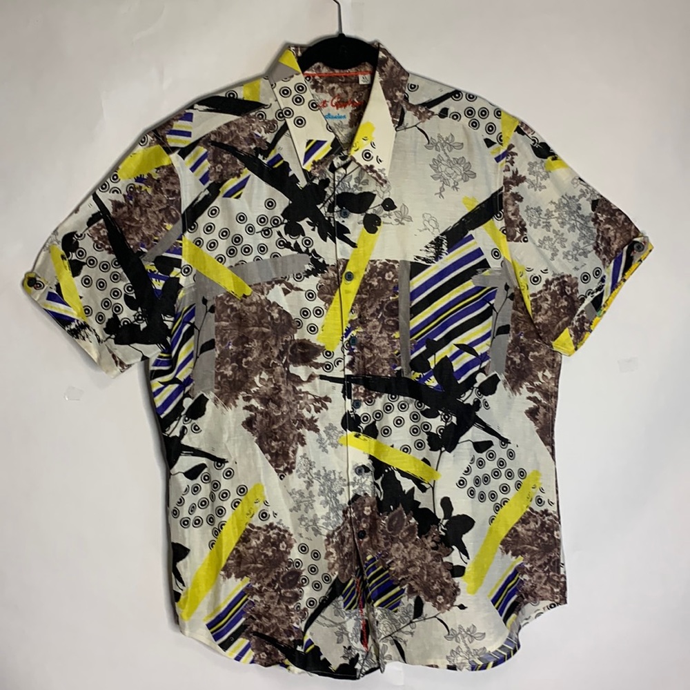 Robert Graham Multicolor Abstract Casual Button Down Shirt